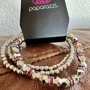 Paparazzi bracelets- new silver and pink